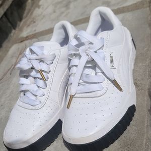 White/black  Puma Cali Trainers